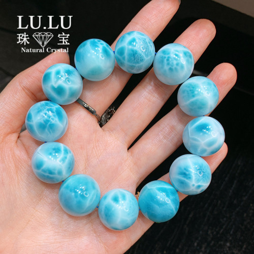 來自大海的美麗傳說 多米尼加滿紋海紋石手鏈  開啓靈性