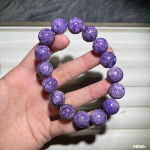 天然紫龍晶手串龍紋清晰九紫離火紫龍晶手鏈女diy百搭男女款