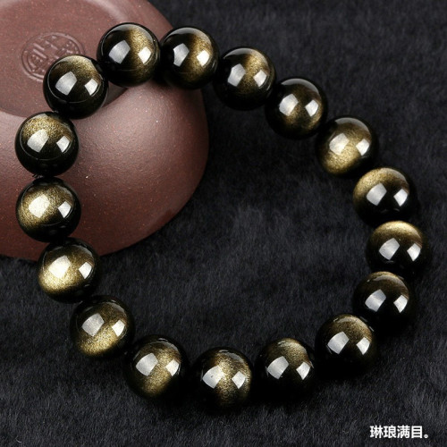 手鏈強光雙眼線貓長眼手串男水晶飾品